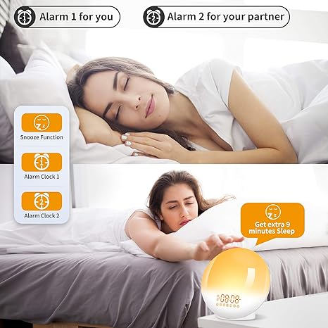 ARTINABS Sunrise Alarm Clocks Wake Up Light