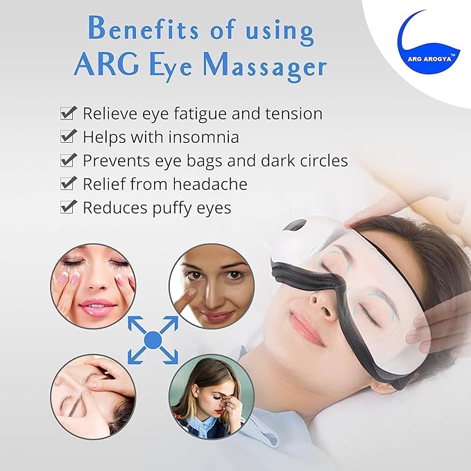 Arogya Eye Massager Heat Compress Vibration Massage